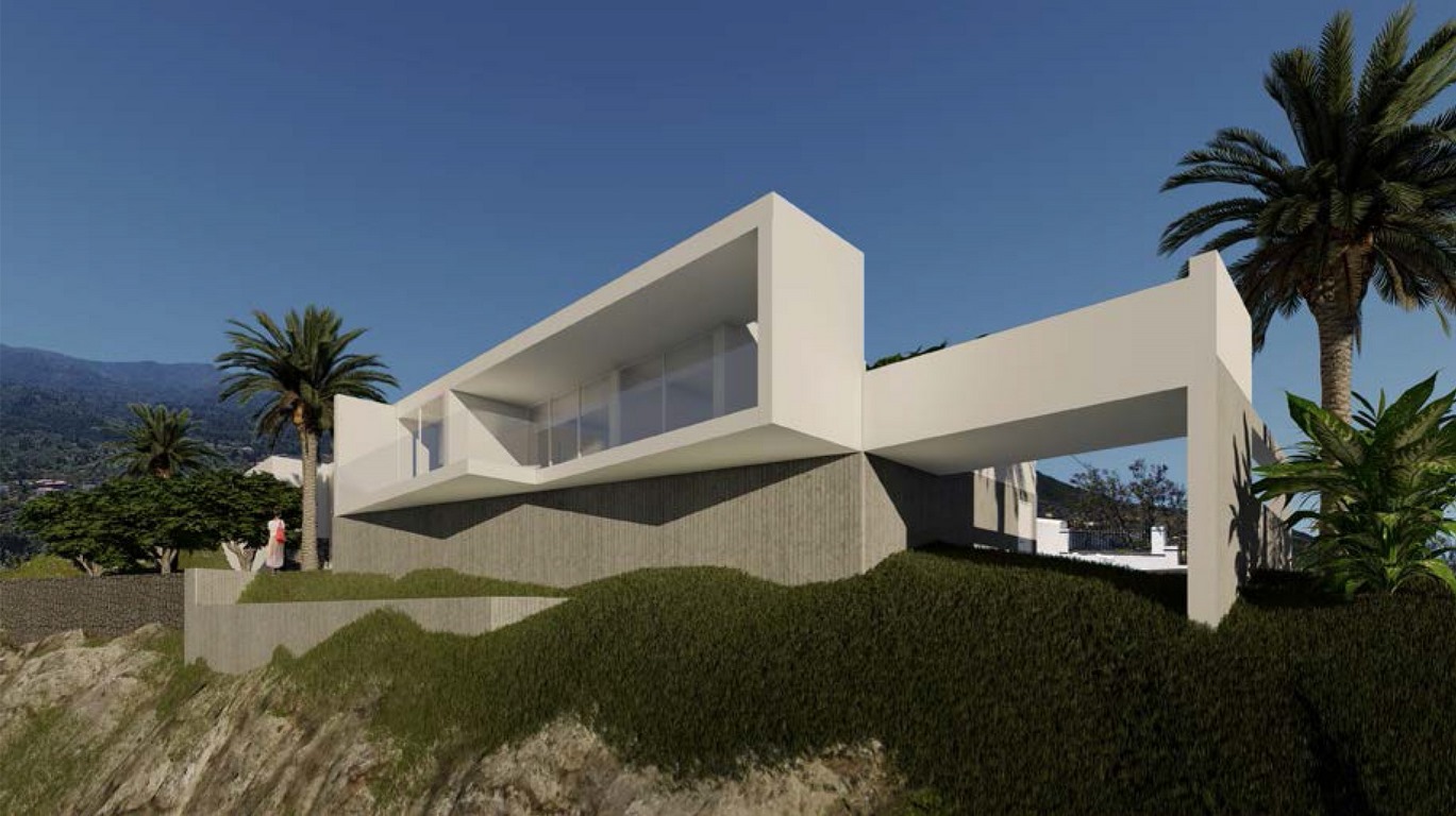 A la venta parcela con proyecto de casa moderna en S/C de La Palma
